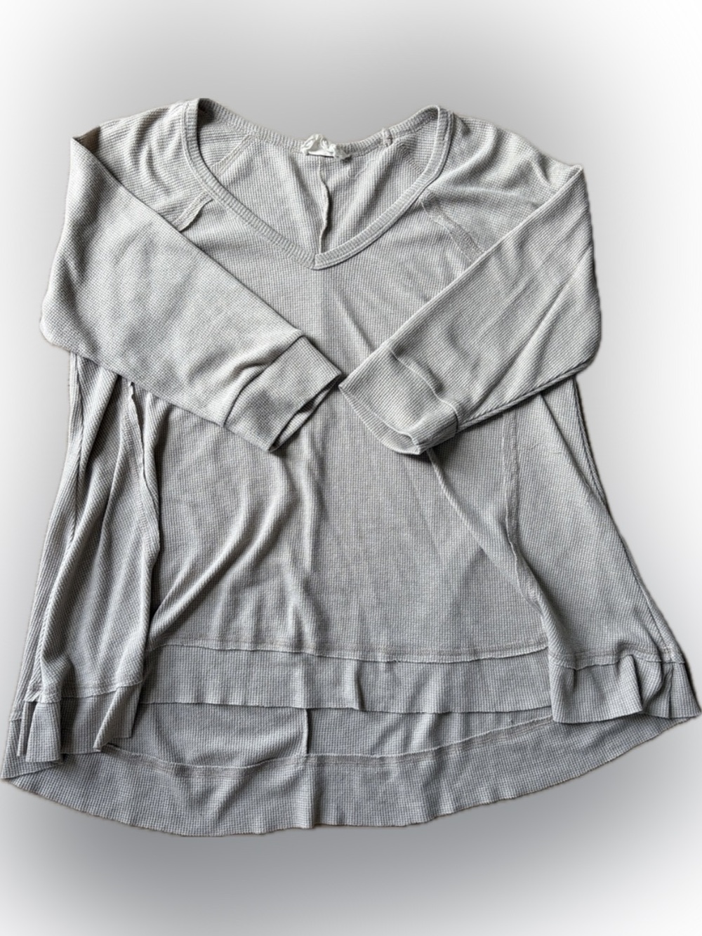 Dress Up Light Taupe V-Neck Women's Top